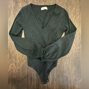 A&F Sweater bodysuit, black size medium